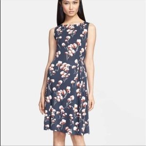 Tory Burch Navy Floral Cherry Blossom Dress